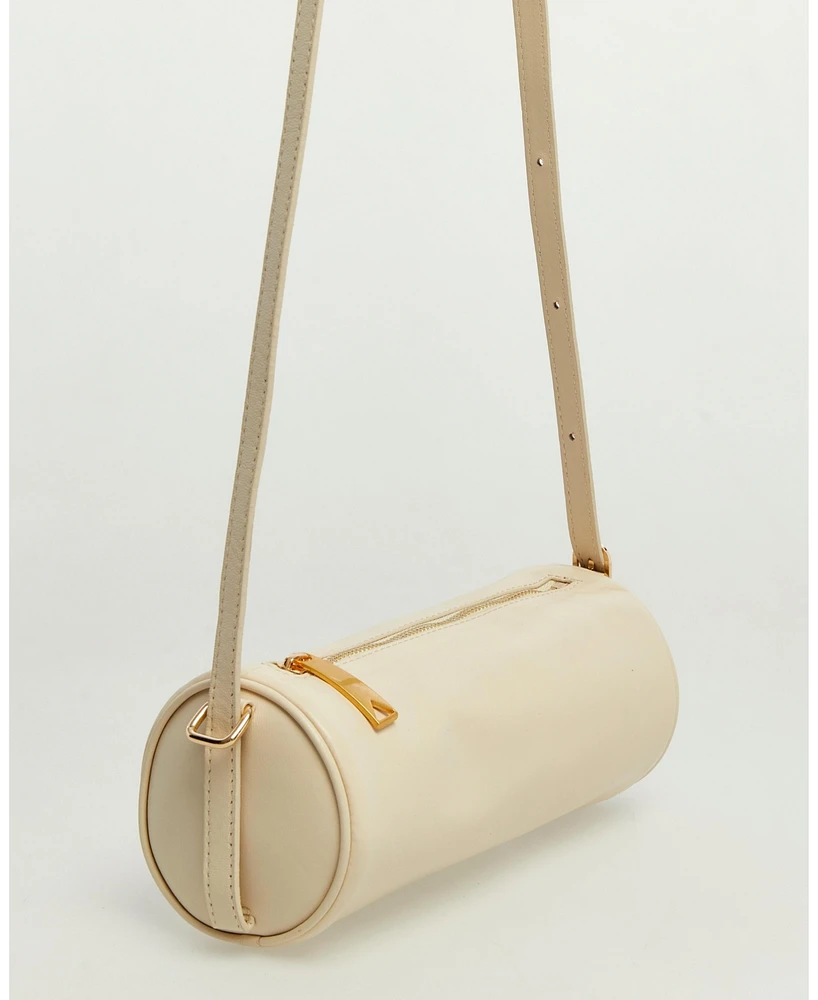 Cylinder Leather Shoulder Bag