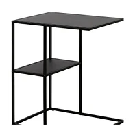 Industrial Metal Side Table with Lower Shelf – Compact Steel Design