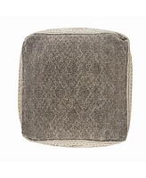 Cotton Fabric Ottoman for Living Room Seating and Cozy Decor