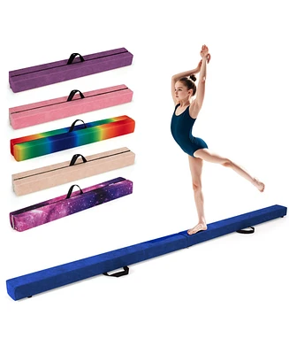 Folding Balance Beam with Solid Wood Base and Anti-slip Bottom