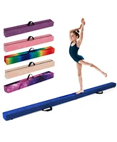 Folding Balance Beam with Solid Wood Base and Anti-slip Bottom