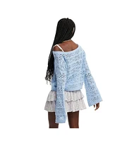 Cotton On Women's Crochet Boatneck Pullover