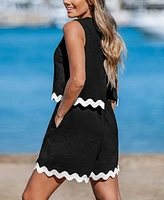 Cupshe Women's Chic Scallop Romper