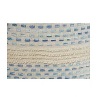 Soft Cotton Blend Ottoman for Footrest Storage and Home Decor