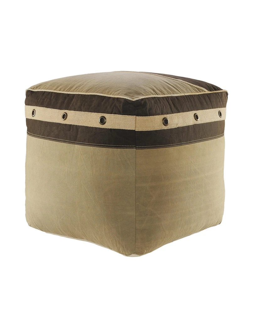 Versatile Cotton Ottoman for Extra Seating and Footrest