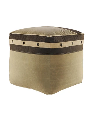 Versatile Cotton Ottoman for Extra Seating and Footrest