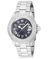 Invicta Women's 21711 Angel Quartz 3 Hand Black Dial Watch