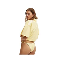 Cotton On Women's Rib Beach Polo Top