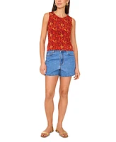 Vince Camuto Women's Printed Keyhole Tank Top