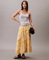 Calvin Klein Women's Chiffon Printed Midi Skirt