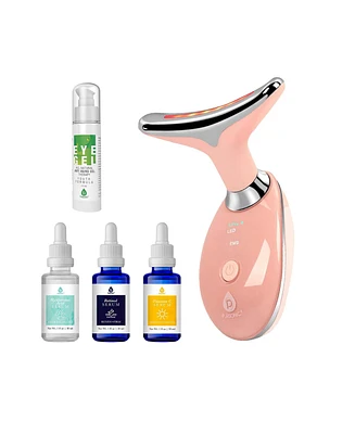 Pursonic Radiant Skin Revival Bundle: 7-in-1 Led Therapy, Anti-Aging Serums & Eye Gel