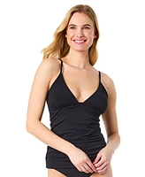 CeCe Women's La Vie A Mer Plunge-Neck Tankini Top