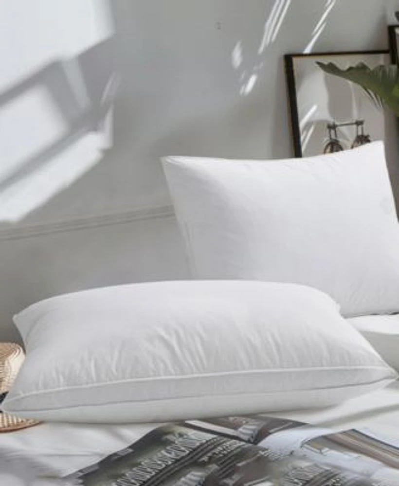 Unikome Medium Soft Goose Down Feather Gusseted 2 Pack Pillows
