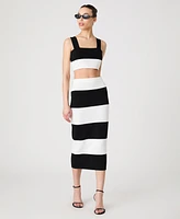 French Connection Women's Sleeveless Bodycon Colorblock Knit Top