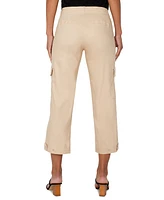 Liverpool Los Angeles Petite Cropped Utility Tab-Hem Pants