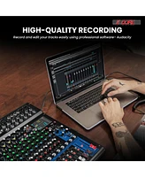 5 Core Audio Dj Mixer 20 Channel Sound Board Console w 24 Spx Effect 48V Phantom Power Mx 20CH Xu