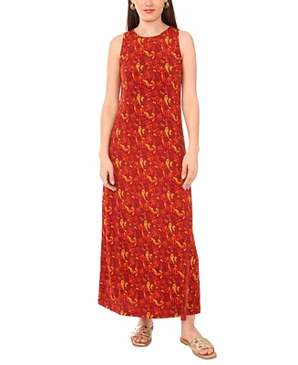 Vince Camuto Women's Printed Keyhole Maxi Dress