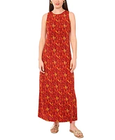 Vince Camuto Women's Printed Keyhole Maxi Dress