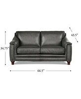 Hydeline Belfast 67" Top Grain Leather Loveseat
