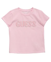 Guess Big Girl Short Sleeve with Shiny Foil Print Logo T-Shirt