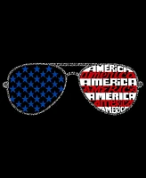La Pop Art Men's American Sunglasses Raglan Baseball Word T-Shirt
