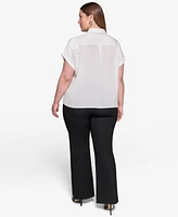 Karl Lagerfeld Paris Plus Placed Floral Blouse