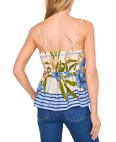 CeCe Women's Spaghetti-Strap Peplum Tank