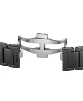 Rado Unisex Swiss Automatic True Square Black High Tech Ceramic Bracelet Watch 38mm