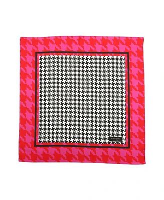 Kate Spade New York Women's Houndstooth Silk Bandana Scarf