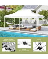 10 x 20 Ft Pop-up Canopy Tent with Carrying Bag-White