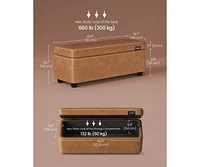 Songmics Home Entryway Storage Ottoman Bench