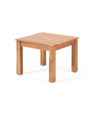Outdoor Patio Acacia Wood Square Outdoor Side Table