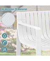Patio Chairs Set of 2 with Curved Backrests and Seats