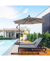 10 Feet Patio Cantilever Umbrella with Tilting System