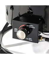 Mini Fire Pit Outdoor Portable Fire Pit Steel Camping Fire Pit with Lava Rocks,Instant Ignition and Adjustment