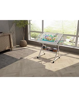 Jigsaw Puzzle Table Board 1500 Pieces with 4 Drawers (White)