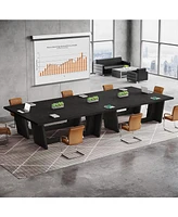 Tribesigns 6FT Conference Table Set of 4, 70.87" W x 31.5" D Rectangular Seminar for Meeting Room, Solid Executive Business Furniture