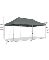 10 x 20 Feet Adjustable Folding Heavy Duty Sun Shelter with Carrying Bag