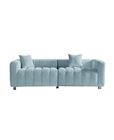 Premium Velvet Sofa 3-Seater Loveseat with Metal Legs
