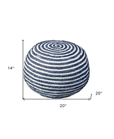 Jute Ottoman for Living Room Bedroom and Rustic Home Decor