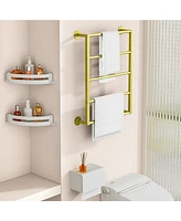 Sugift 18" Towel Rack Wall-Mounted Towel Holder for Bathroom