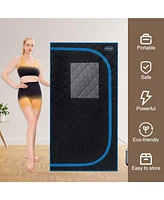 Portable Full-Body Steam Sauna Tent with Remote, Chair, and Generator