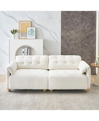 Creamy Cloud Fabric Sofa