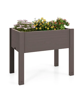 53L Raised Bed Grow Box Self-Watering Planter Box Stand with Water Level Monitor