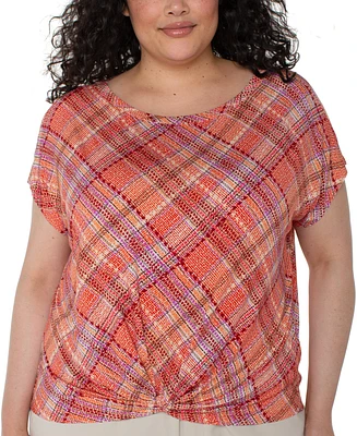 Liverpool Los Angeles Plus Twist-Front Top