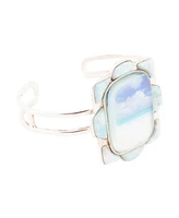 Barse Scenic Beach Blue Larimar and Sterling Silver Cuff Bracelet