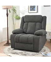 Power Lift Recliner Chair, Extended Footrest, Cup Holders - Dark Gray