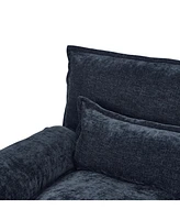 Chenille fabric with double lounge chair combination sofa