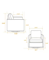 30.7" Swivel Accent Chair - Taupe