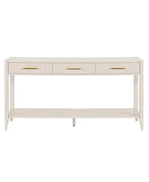 High-Quality Entryway Console Table with Vertical Stripe Drawers, Long Legs,Suitable for Entryway, Hallway, Living Room, Foyer